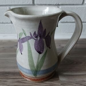 Floral Pottery Pitcher
